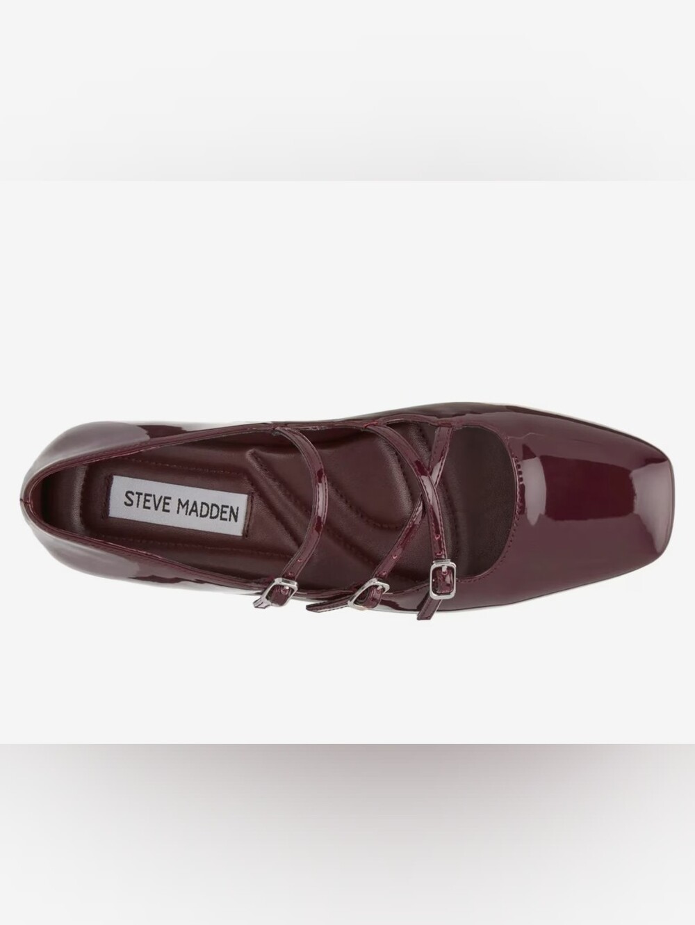 Steve Madden Roree Burgundy Patent Leather Flats - Picture 6 of 11